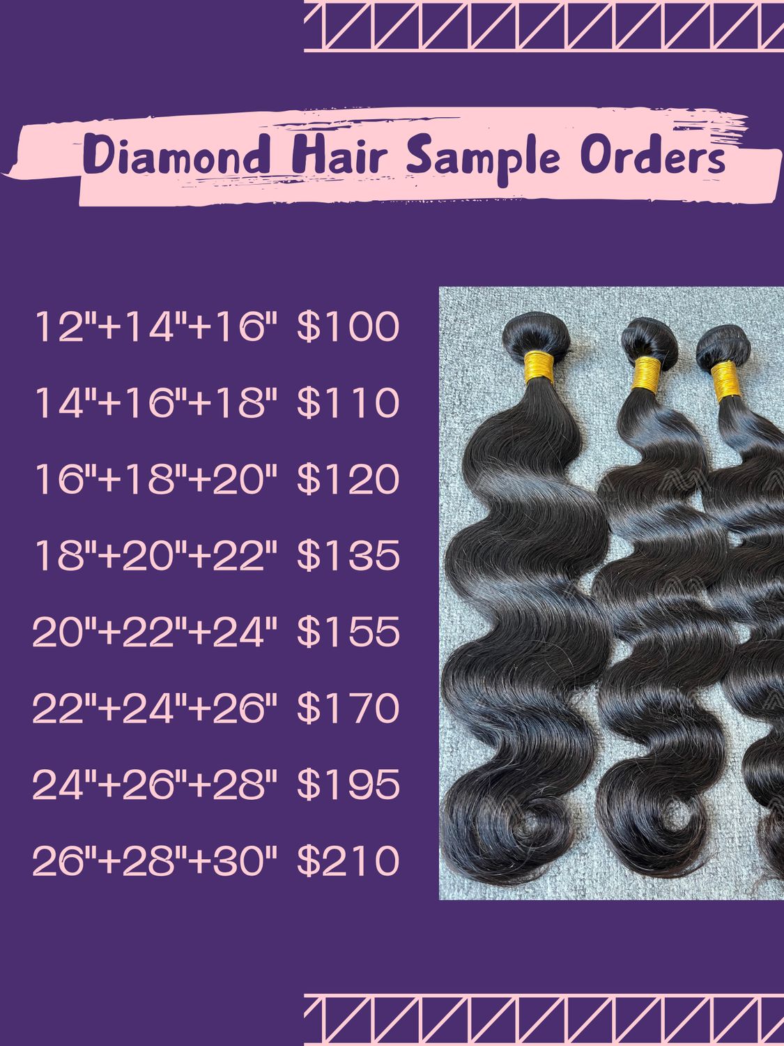Sample Deals: Diamond Hair 3 Bundles