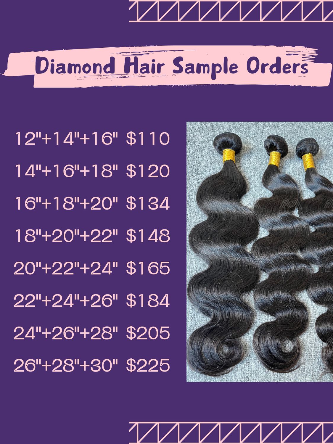 Sample Deals: Diamond Hair 3 Bundles