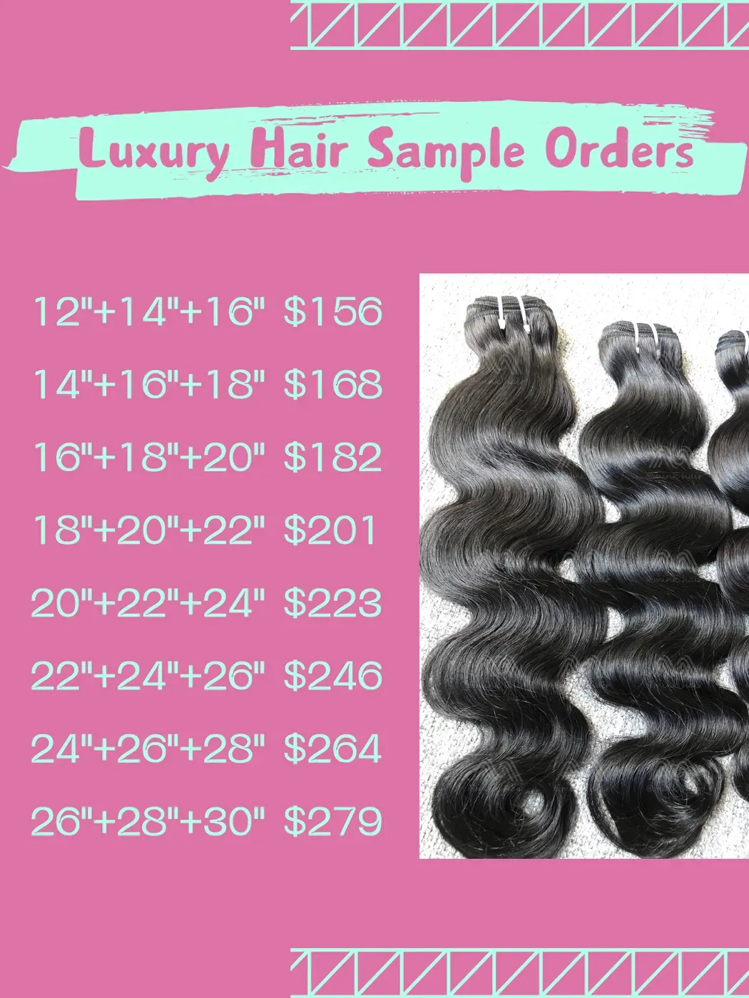Sample Deals: Luxury Hair 3 Bundles (100g Each Bundle)