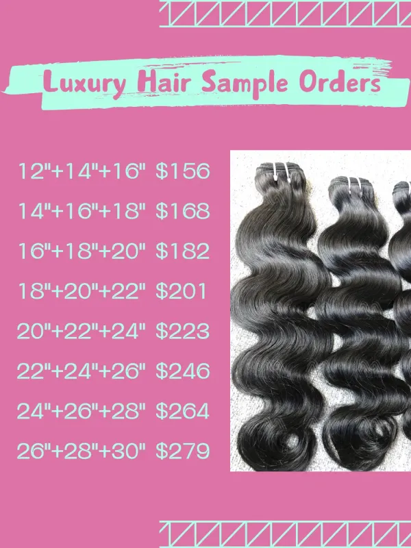 Sample Deals: Luxury Hair 3 Bundles (100g Each Bundle)