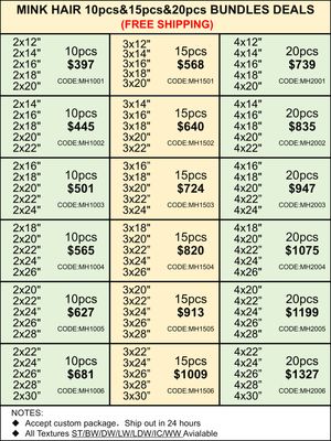 Bundles Deals: Mink Hair Bundles 10pcs 15pcs 20pcs