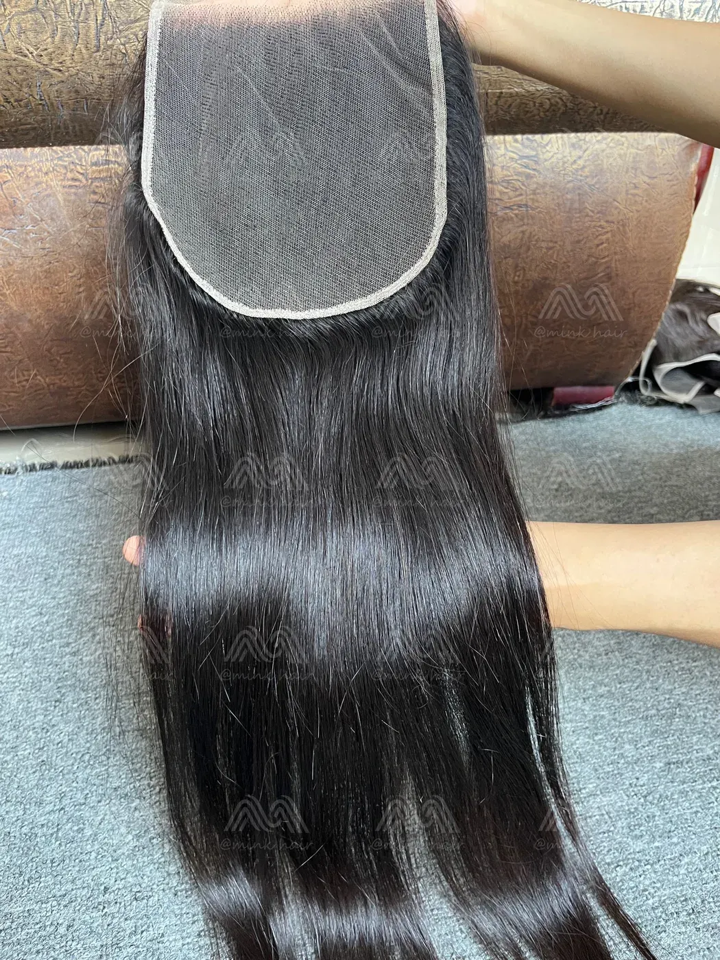 Diamond Hair Straight 5X5 Transparent Closure