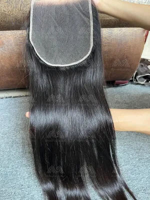 Diamond Hair Straight 5X5 Transparent Closure