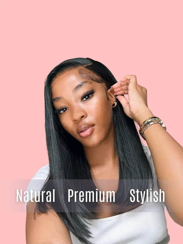 Mink Hair Straight 13X4 Bob Wig