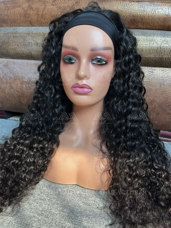 Mink Hair Head Band Wig