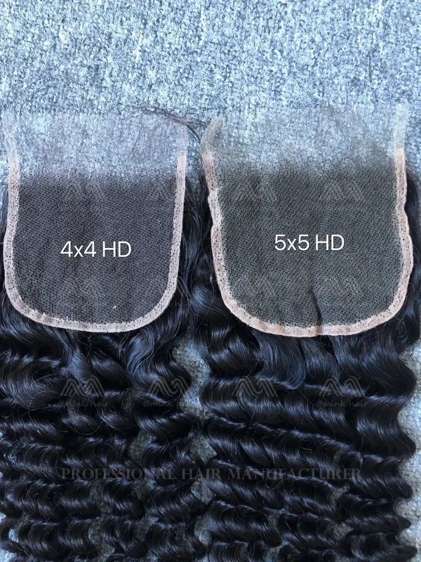 Mink Hair Deep Wave 4x4 HD Closure