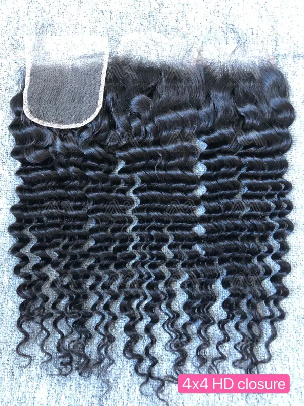 Mink Hair Deep Wave 4x4 HD Closure