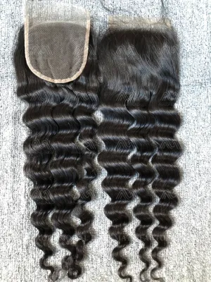 Mink Hair Loose Deep 4x4 Transparent Closure