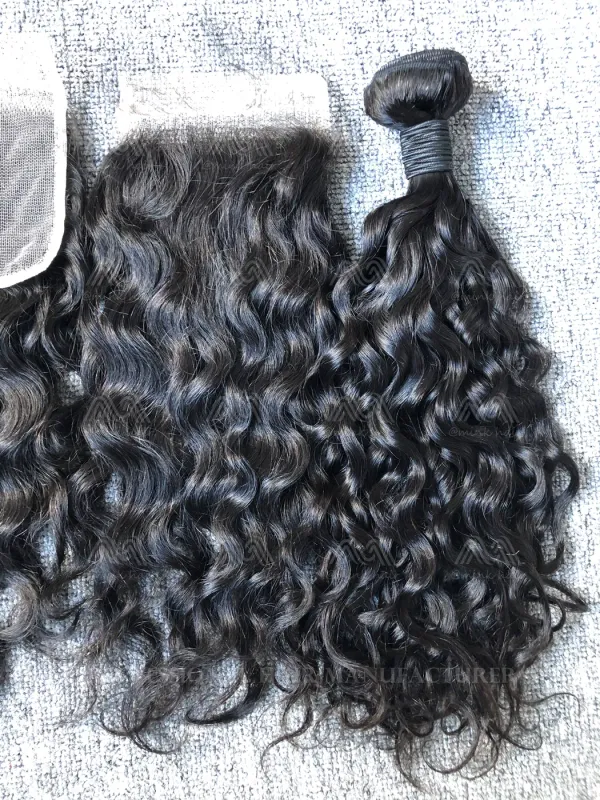 Mink Hair Water Wave 4x4 Transparent Closure