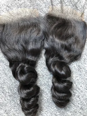 Mink Hair Loose Wave 4x4 Transparent Closure