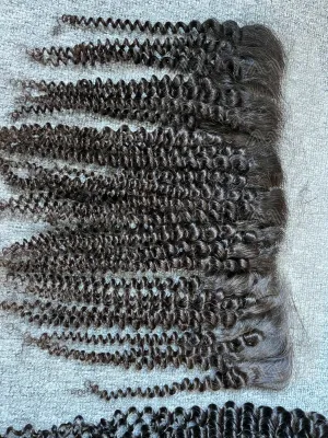 Raw Hair Kinky Curly 13x4 HD Frontal