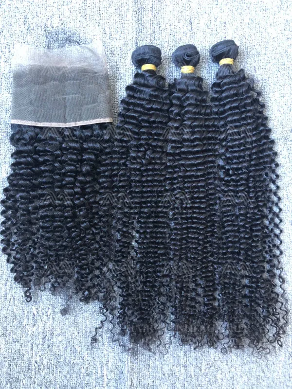 Raw Hair Jerry Curly 13X4 Transparent Frontal