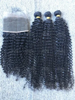 Raw Hair Jerry Curly 13x4 Transparent Frontal