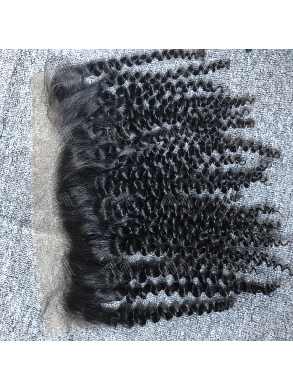Raw Hair Kinky Curly 13X4 Transparent Frontal