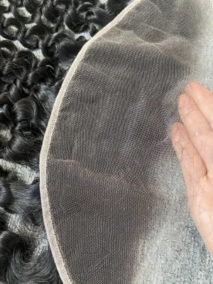Raw Hair Italian Curly 13x4 Transparent Frontal