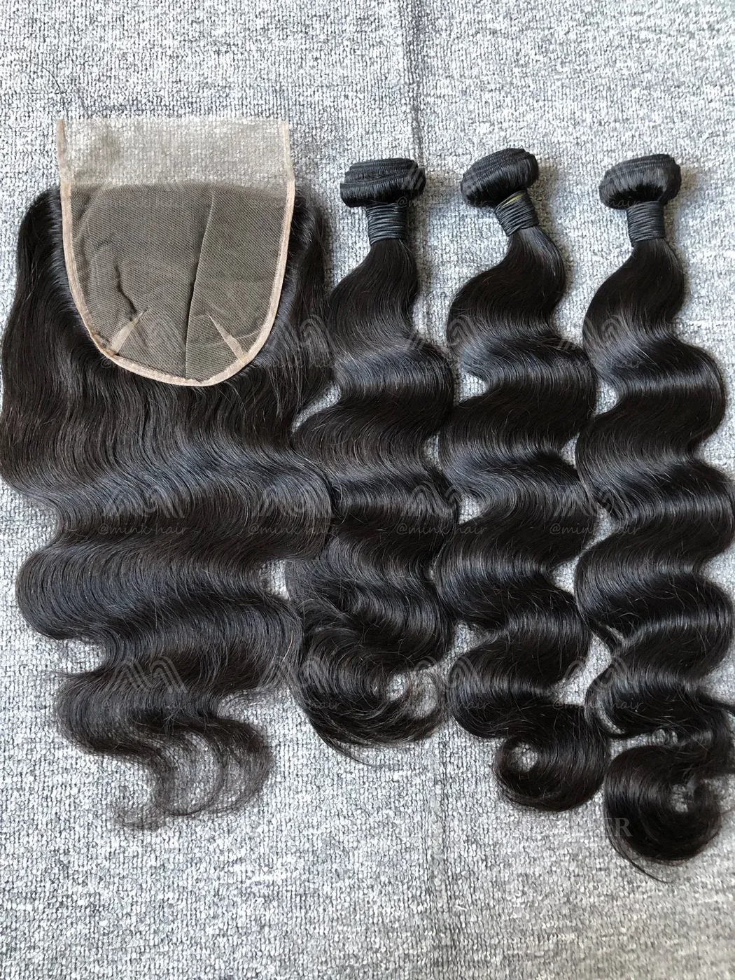 Mink Hair Body Wave 3 Bundles With 6X6 Transparent Closure Deals