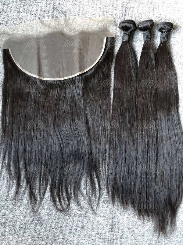 Mink Hair Straight/Body Wave 3 Bundles With 13x6 Transparent Frontal Deals