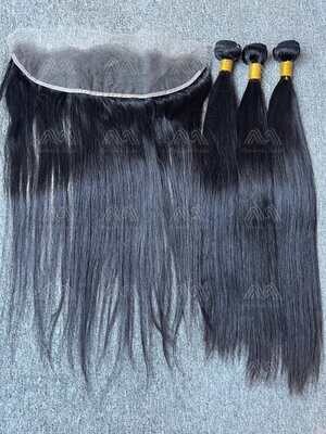 Diamond Hair Straight 3 Bundles With 13x4 HD Frontal Deals