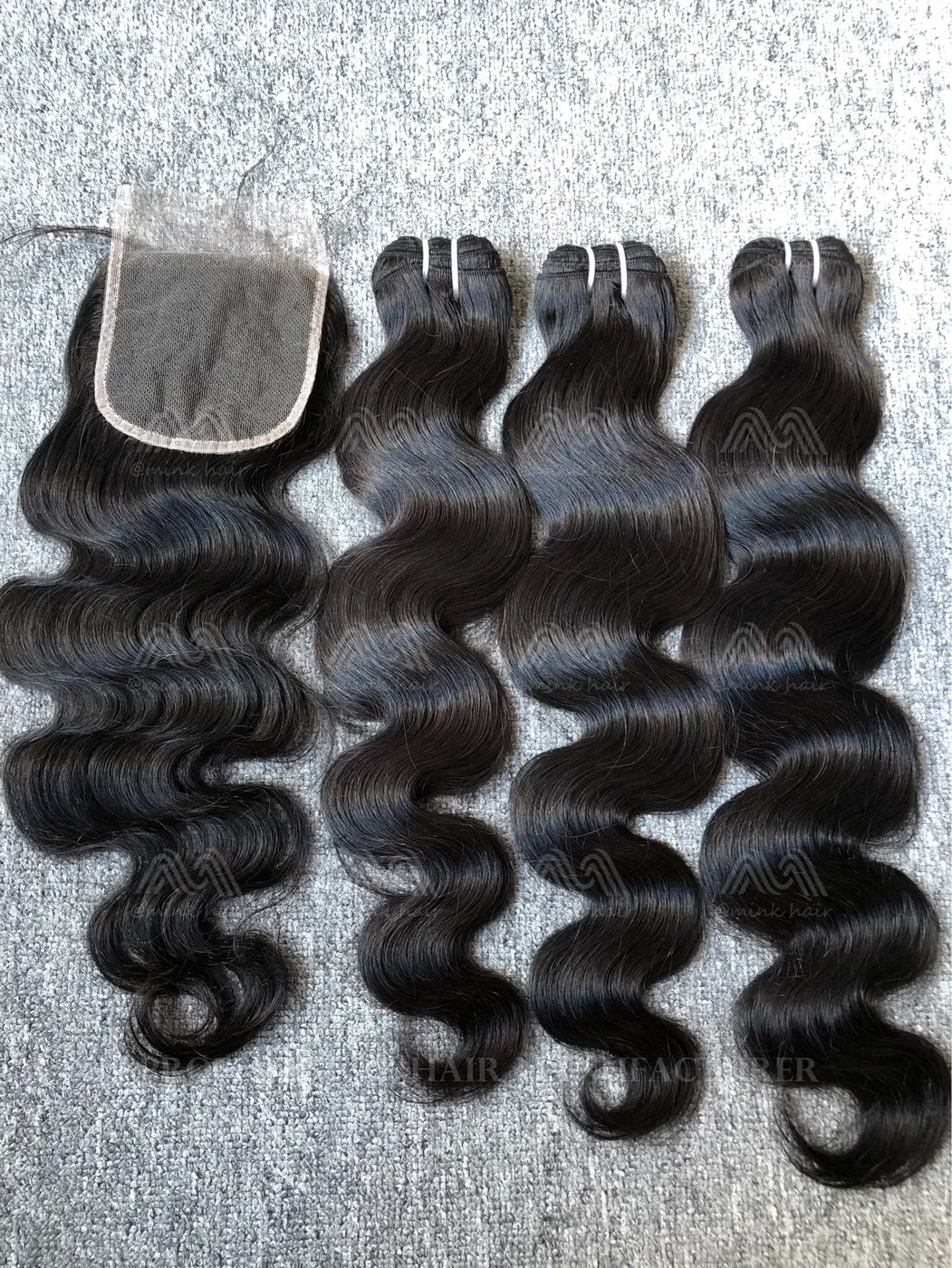 Luxury Hair Body Wave 3 Bundles With 4X4 HD Closure Deals