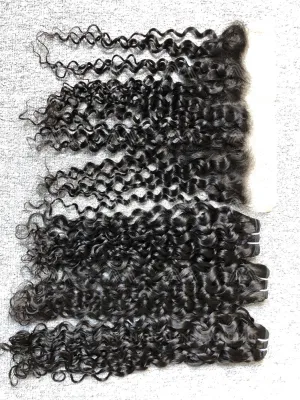 Luxury Hair Italian Curly 3 Bundles With 13X4 HD Frontal Deals