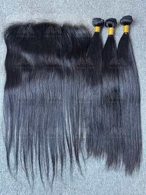 Diamond Hair Straight 3 Bundles With 13x6 HD Frontal Deals