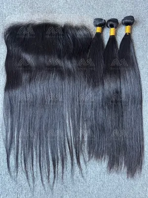 Diamond Hair Straight 3 Bundles With 13X6 HD Frontal Deals