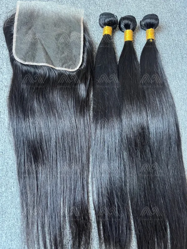Diamond Hair Straight 3 Bundles With 6X6 HD Closure Deals