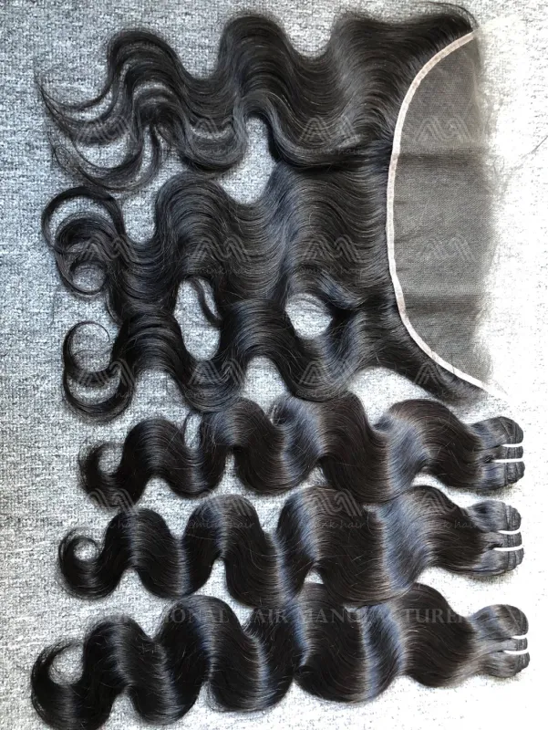 Luxury Hair Body Wave 3 Bundles With 13X4 HD Frontal Deals