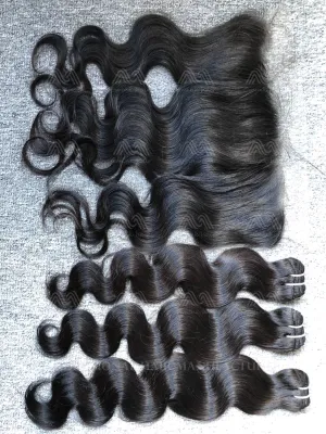 Luxury Hair Body Wave 3 Bundles With 13X4 HD Frontal Deals