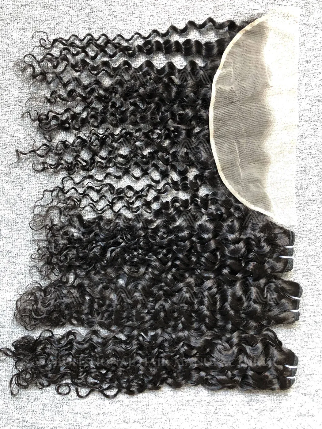 Luxury Hair Italian Curly 3 Bundles With Transparent 13X4 Frontal Deals