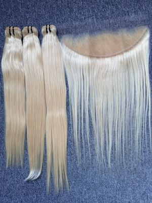 Blonde Hair Straight 3 Bundles With 13x4 HD Frontal Deals