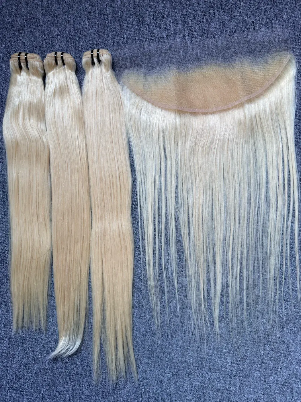 Blonde Hair Straight 3 Bundles With 13X4 HD Frontal Deals