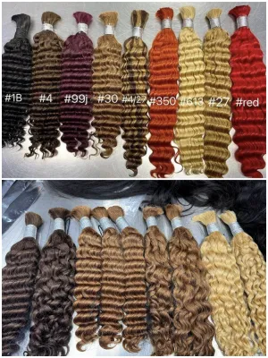 Color Bulk Hair Without Weft (100g)