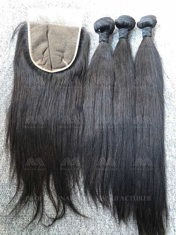 Mink Hair Straight 3 Bundles With 6x6 Transparent Closure Deals