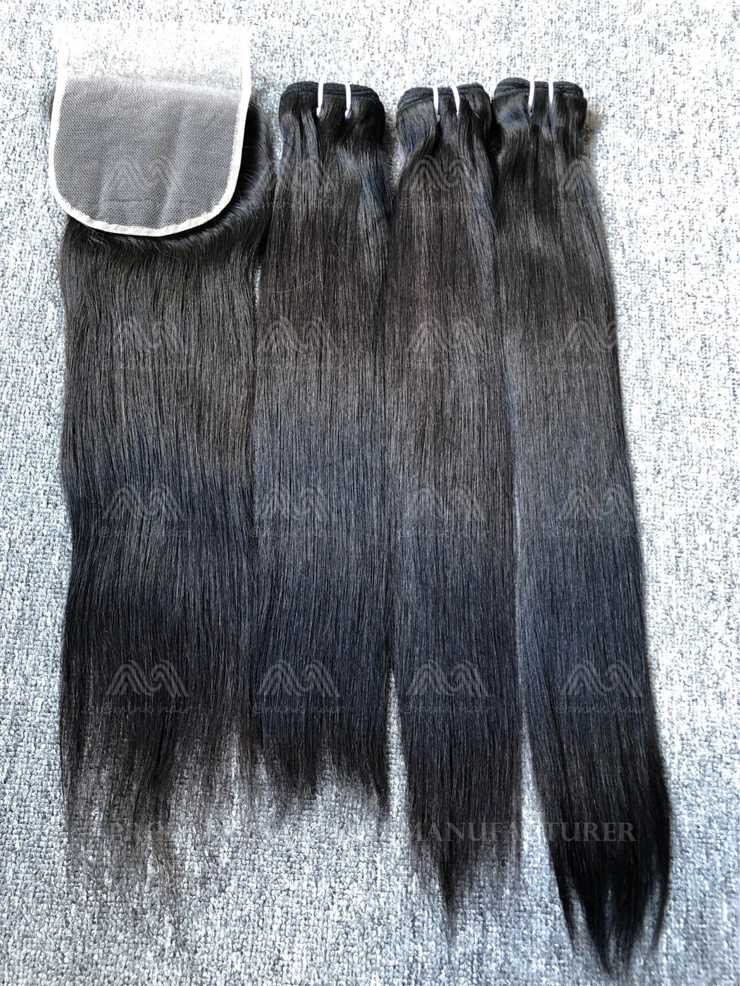 Luxury Hair Straight 3 Bundles With Transparent 5X5 Closure Deals