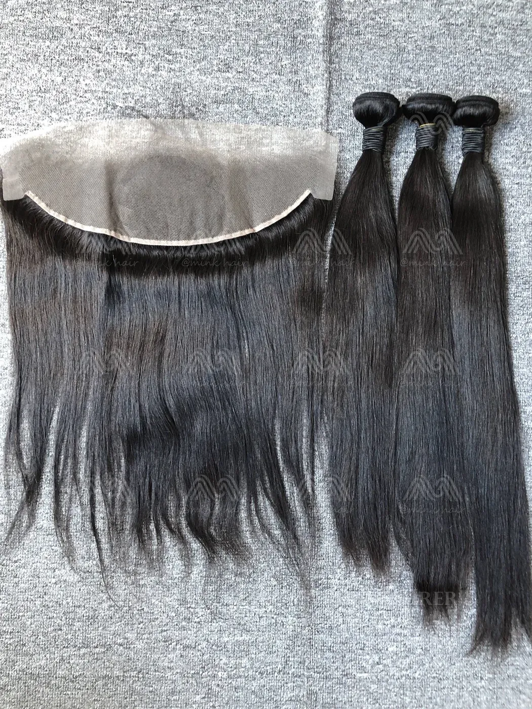 Mink Hair Straight 3 Bundles With 13X4 Transparent Frontal Deals