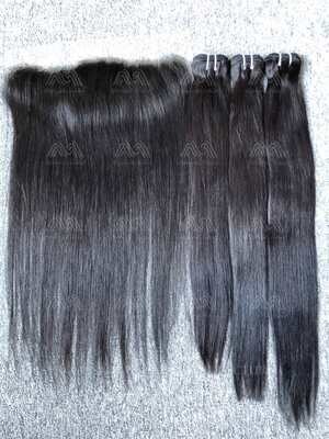 Luxury Hair Straight 3 Bundles With 13x4 HD Frontal Deals