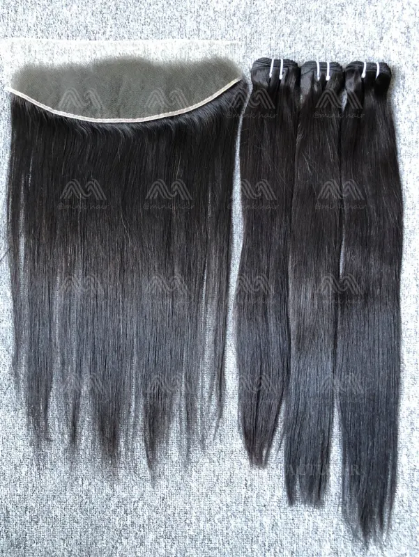 Luxury Hair Straight 3 Bundles With 13X4 HD Frontal Deals
