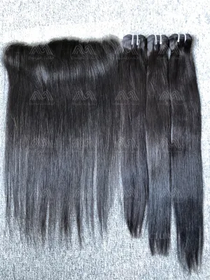 Luxury Hair Straight 3 Bundles With 13X4 HD Frontal Deals