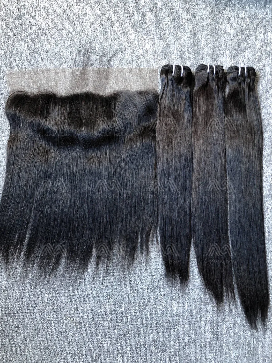 Luxury Hair Straight 3 Bundles With Transparent 13X4 Frontal Deals