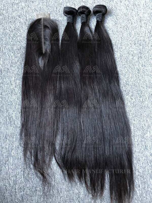 Mink Hair Straight 3 Bundles With 2x6 Transparent Closure Deals