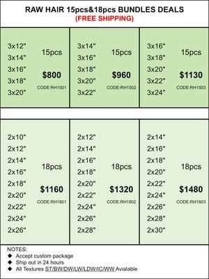 Bundles Deals: Raw Hair 15pcs 18pcs
