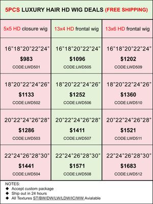 Luxury Hair HD Lace Wig Deals 5pcs