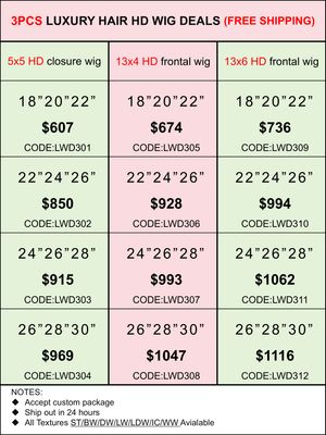 Luxury Hair HD Lace Wig Deals 3pcs