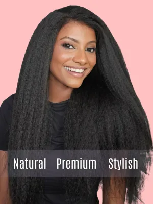 Mink Hair Kinky Straight HD Lace Wig