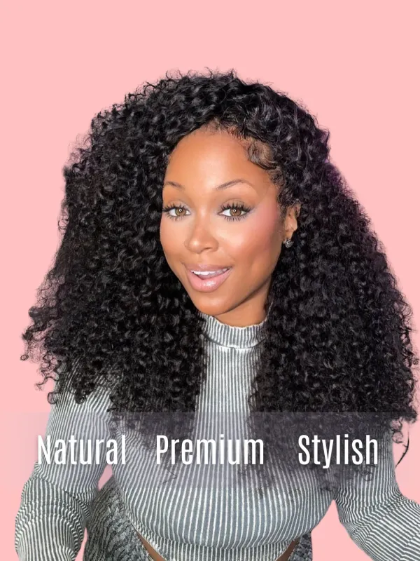 Mink Hair Jerry Curly HD Lace Wig
