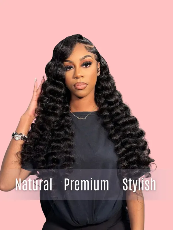 Luxury Hair Loose Deep Transparent Lace Wig
