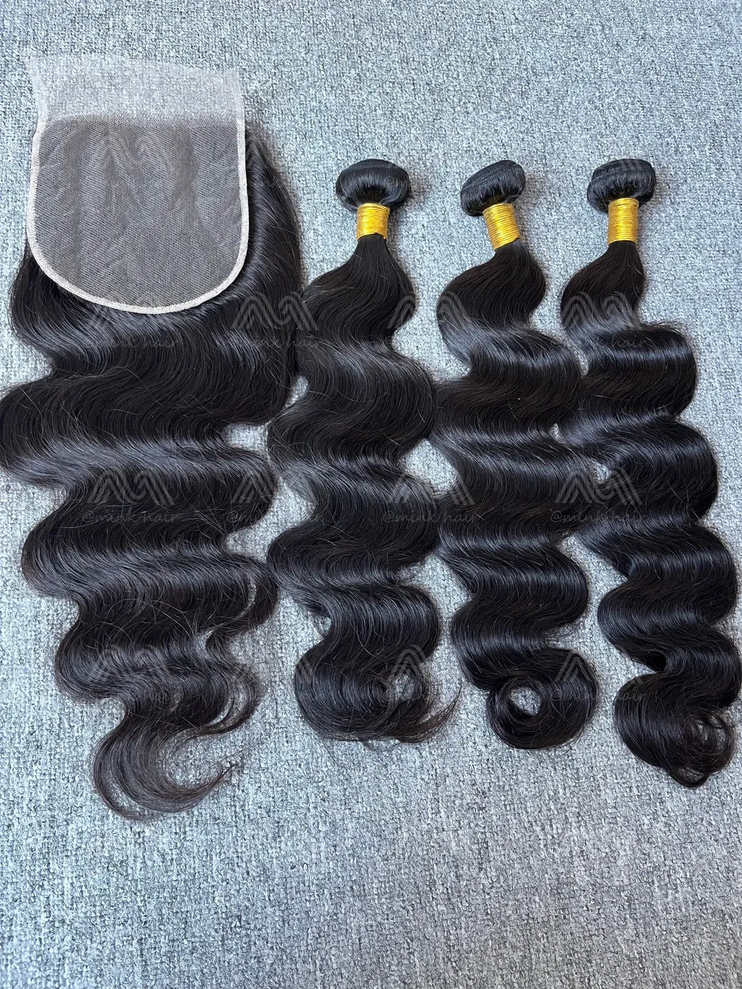Diamond Hair Body wave 3 Bundles With 6X6 Transparent Closure Deals