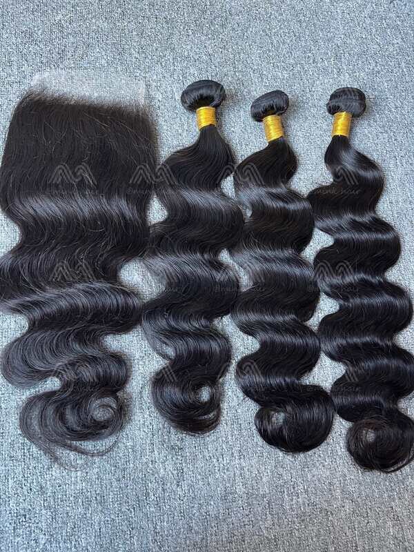 Diamond Hair Body wave 3 Bundles With 5x5 HD Closure Deals