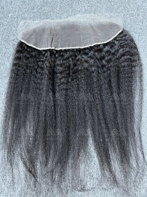 Mink Hair Kinky Straight 3 Bundles With 13X4 Transparent Frontal Deals